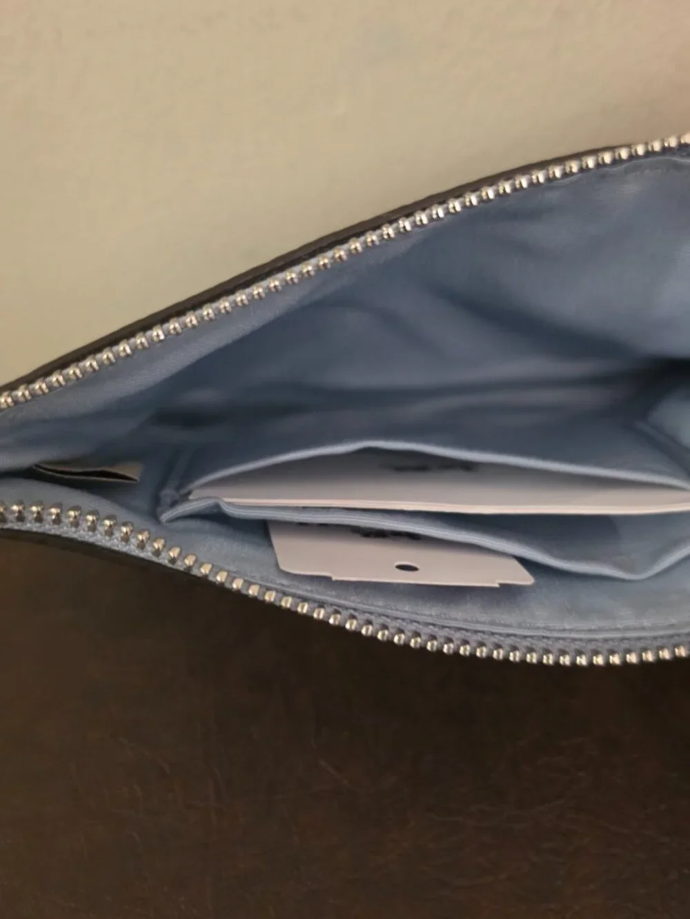Coach Light Grey Wristlet Wallet
